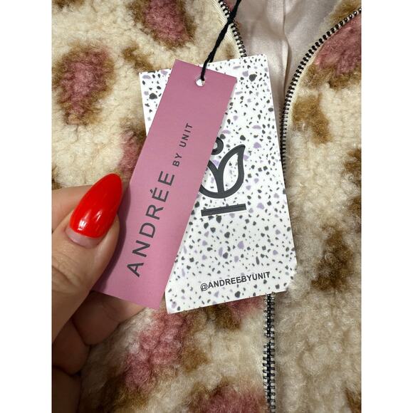 NEW- NWT Andrée by Unit Faux Fur Leopard Jacket - Picture 5 of 6